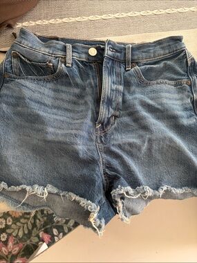 AE Highest Rise BF Classic Blue Denim Cutoff Shorts - Women's